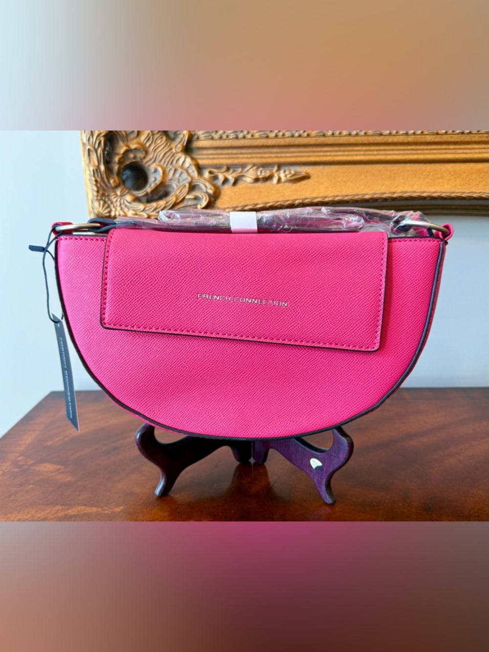 NWT French Connection Nina Moon Shoulder Bag - Raspberry